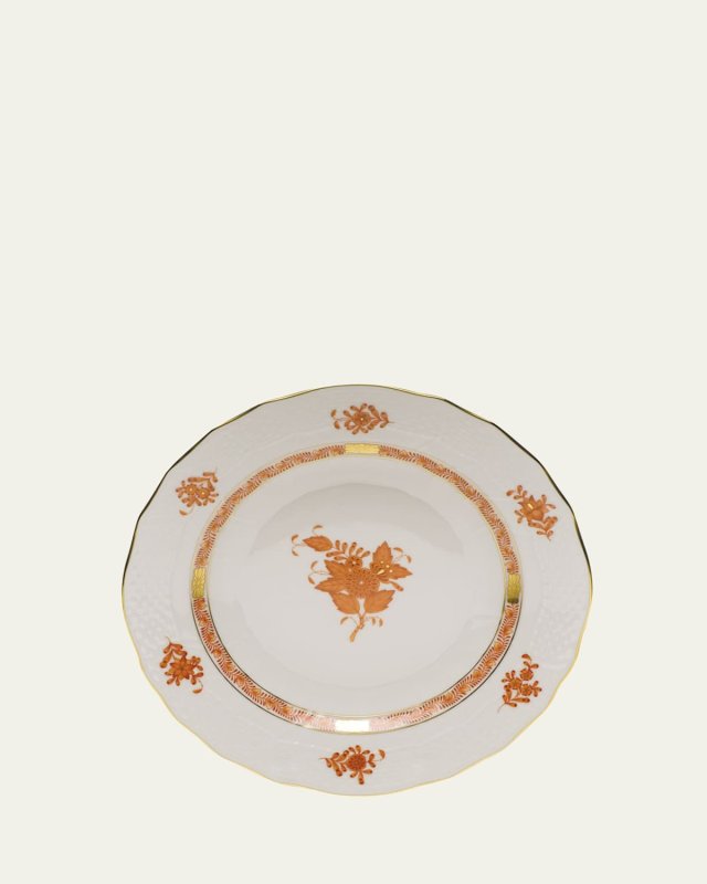 Chinese Bouquet Rust Dessert Plate